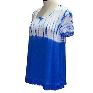 🎈 Style & Co Tie Dye Top NEW Blue White Oversized Small NWT
